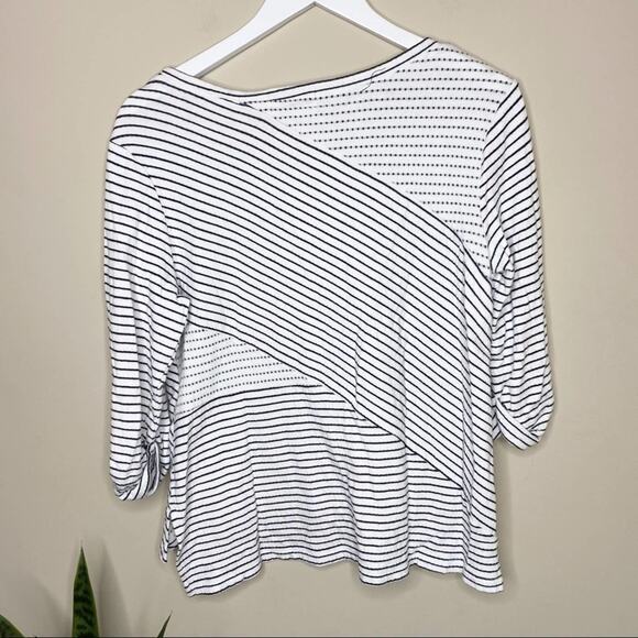 Habitat | Black and White Mixed Pattern 3/4 Sleeve Tee - Picture 2 of 6